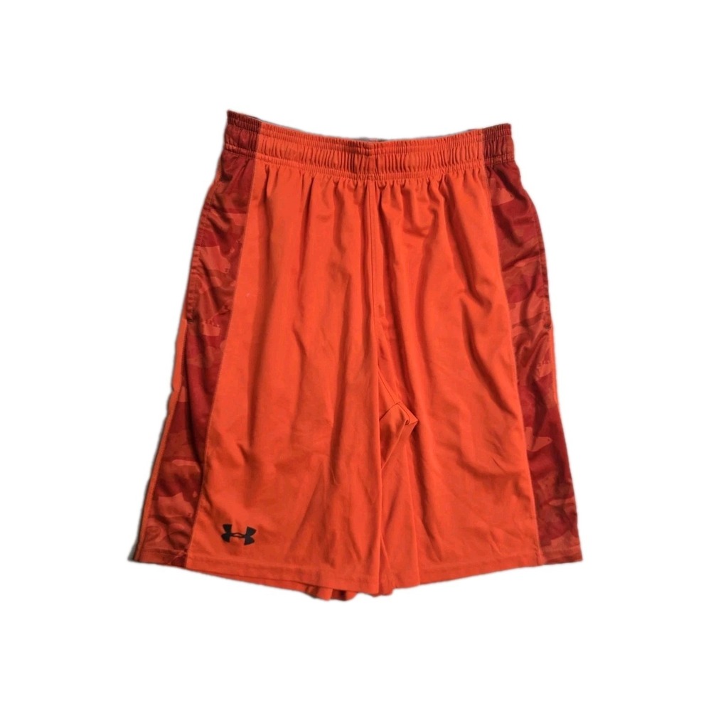 Under Armour Men's Athletic Shorts Orange Small Loose